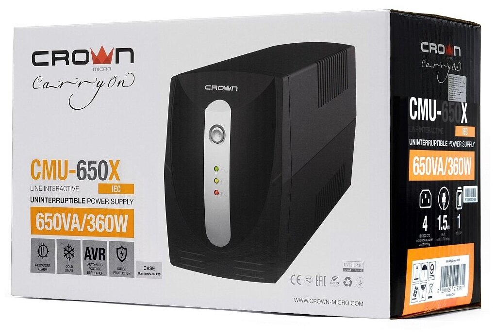 Источник бесперебойного питания CROWN MICRO CROWN CMU-650XIEC