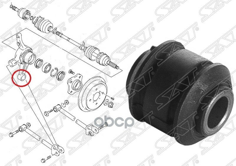 Сайлентблок Задней Цапфы Nissan Primera P12 2001-2007 Sat арт. ST-55120-4M700-U