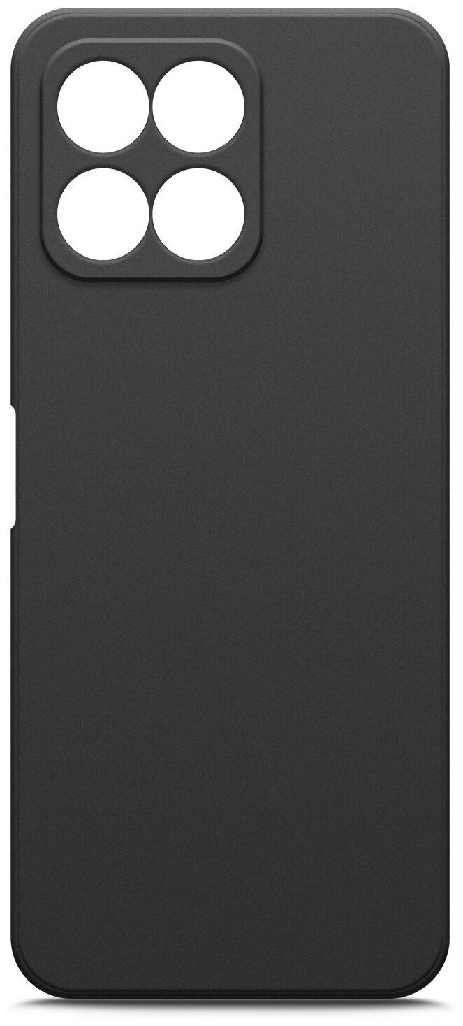 Чехол на Honor X6 (Хонор Х6) черный силиконовый с защитной подкладкой из микрофибры Microfiber Case, Brozo