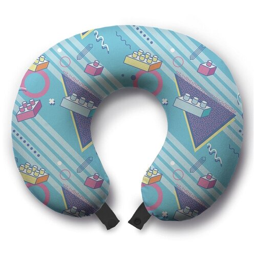 фото Подушка для шеи ambesonne творческая абстракция, голубой