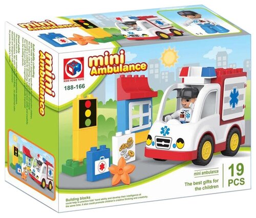 Конструктор Kids home toys 188-166 Mini Ambulance, 19 дет.