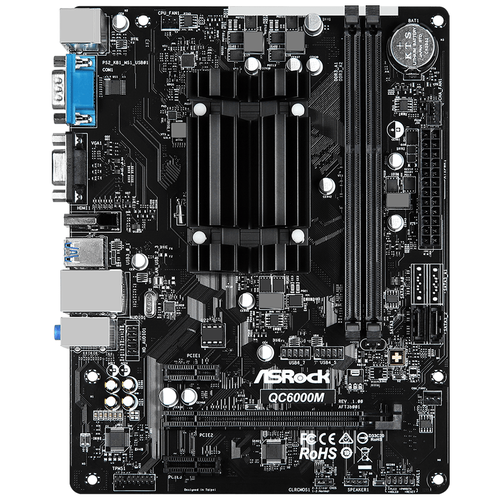 Материнская плата ASROCK QC6000M (AMD E2-6110 SoC, mATX)