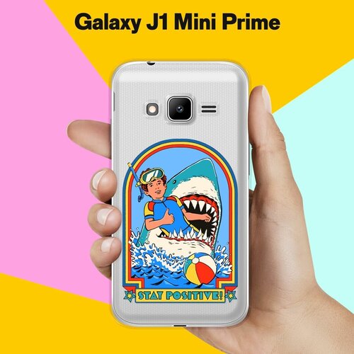 Силиконовый чехол на Samsung Galaxy J1 Mini Prime Акула / для Самсунг Галакси Джей 1 Мини Прайм пластиковый чехол зима 1 на samsung galaxy s4 mini самсунг галакси с 4 мини