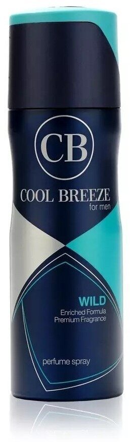 Дезодорант мужской COOL BREEZE / Кул Бриз Wild спрей 200мл / защита от пота и запаха