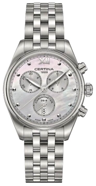 Наручные часы Certina DS-8, белый, серебряный