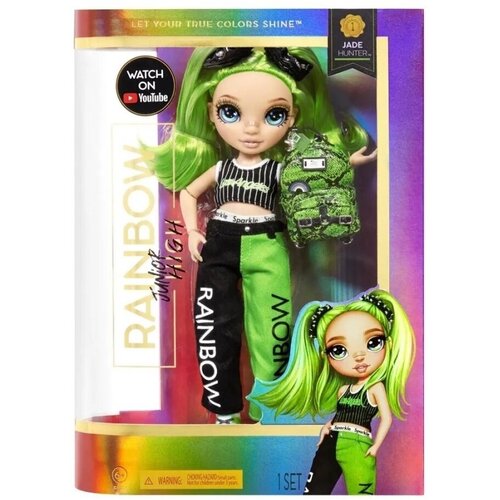 Кукла Rainbow High JUNIOR JADE HUNTER Подростки кукла rainbow high junior high poppy rowan кукла рейнбоу хайфешн серия подростки поппи роуэн джуниор