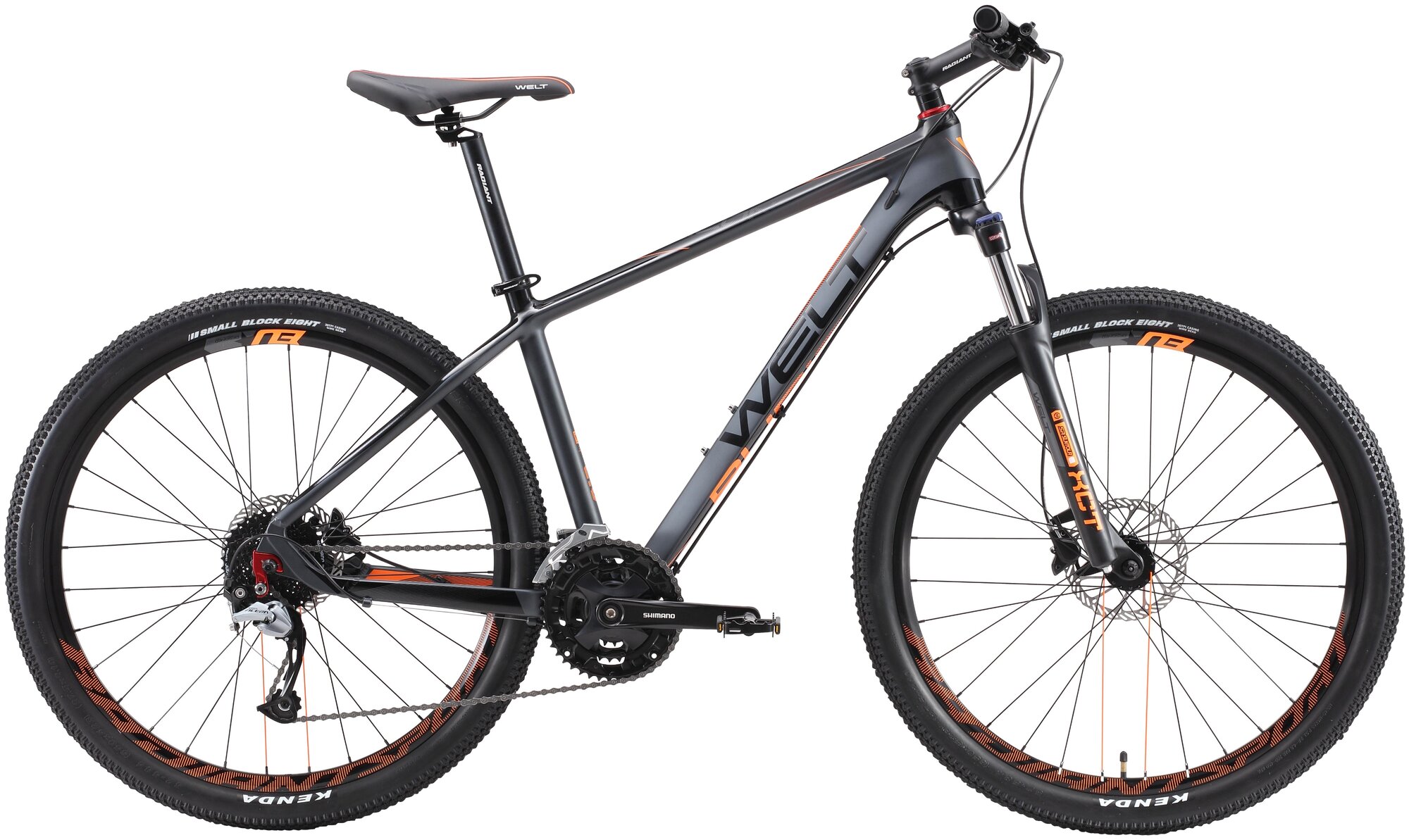 Горный (MTB) велосипед Welt Rubicon 2.0 27 (2019) matt grey/orange 18" (требует финальной сборки)