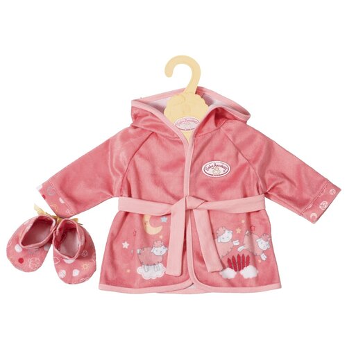 Zapf Creation Уютный халатик и тапочки для кукол baby Annabell 701997 розовый