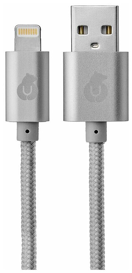 uBear CORD Lightning USB Cable (Nelon+Aluminum), 1,0 m cool grey