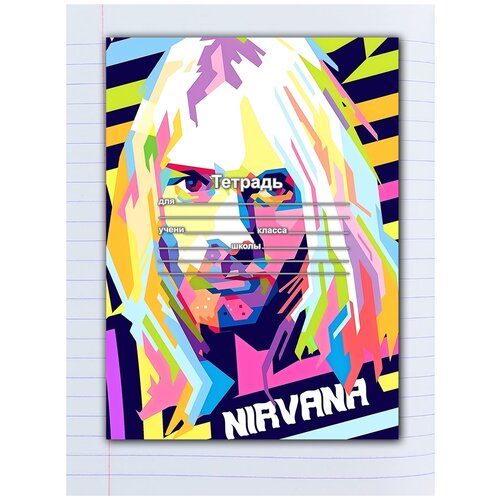 фото Набор тетрадей 5 штук, 12 листов в линейку с рисунком nirvana pop art drabs
