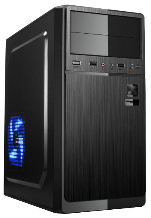 Корпус Miditower ExeGate XP-402U Black, ATX, , 2*USB+1*USB3.0, Audio