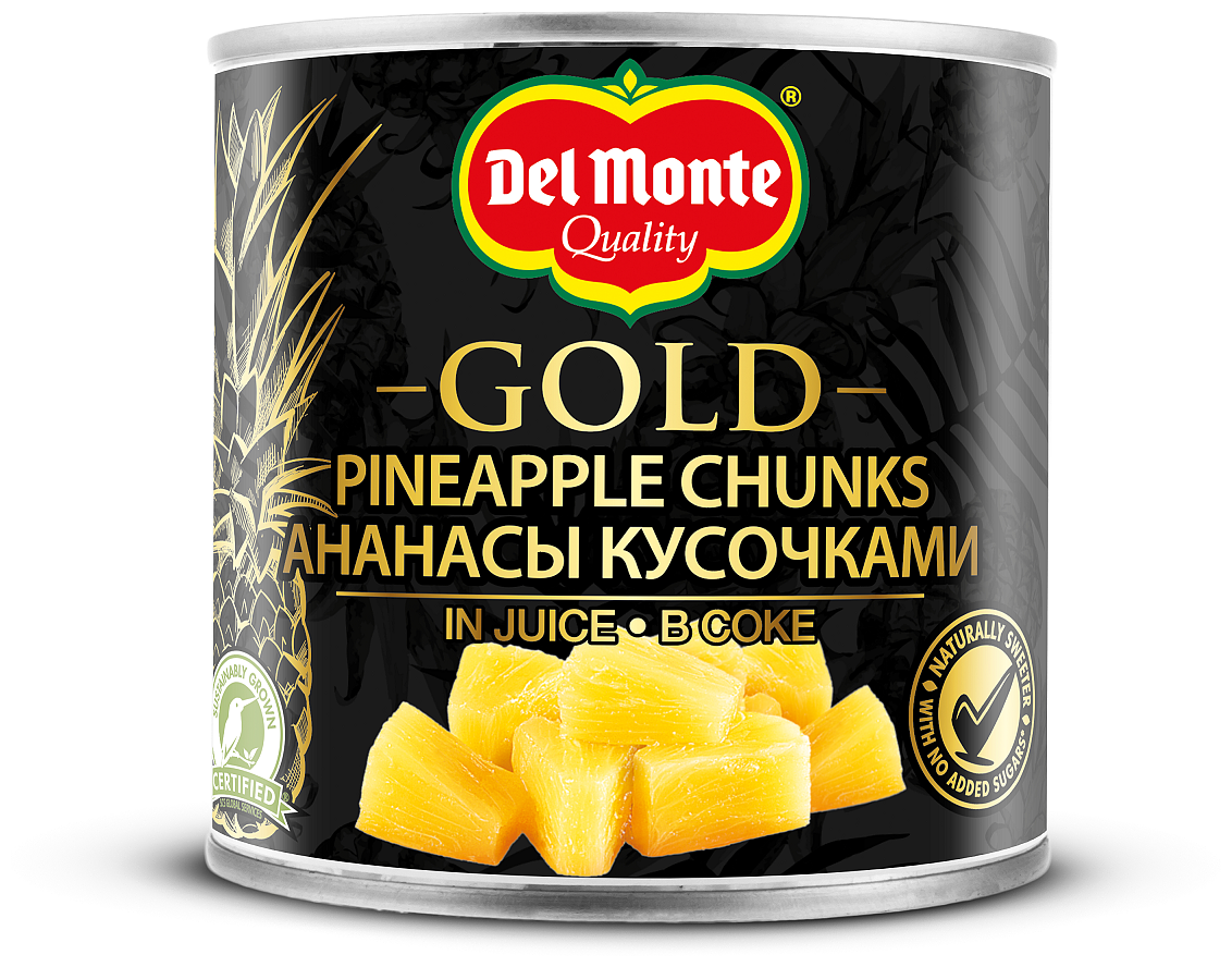 Ананасы Del Monte Gold кусочки в соке 435г Кения