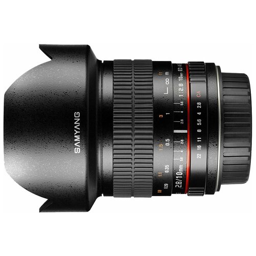 объектив samyang mf 12mm f 2 0 ed as ncs cs micro 4 3 silver Объектив Samyang 10mm f/2.8 ED AS NCS CS Sony E, черный