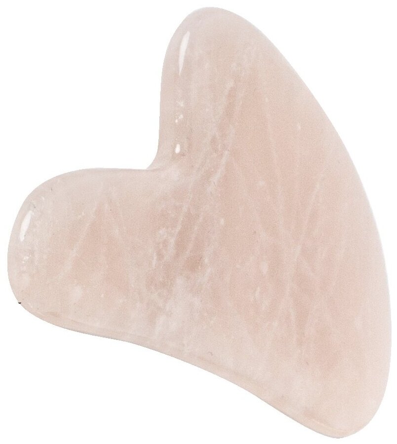 Пластина Гуаша Bodytools из натурального камня розового кварца для массажа - фотография № 1