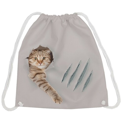 фото Joyarty рюкзак-мешок котик (bpa_31202v1) бежевый/коричневый