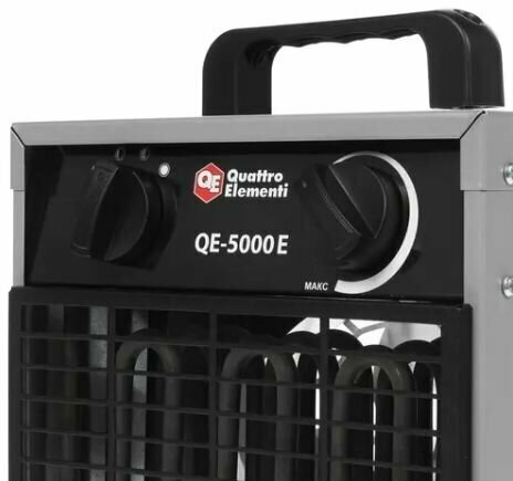 Нагреватель воздуха электрический / обогреватель QUATTRO ELEMENTI QE-5000 E с ТЭН (3 / 5кВт, 220В, 400 м3/час)