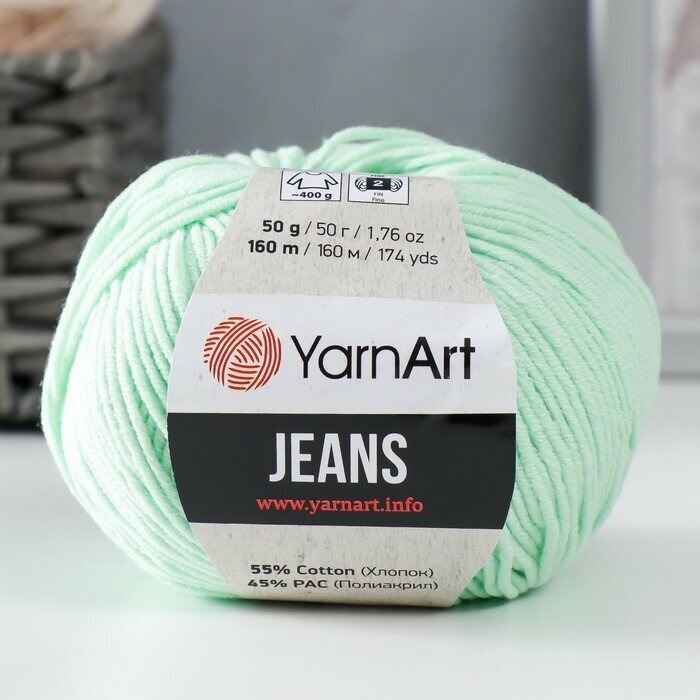 YarnArt Пряжа "Jeans" 55% хлопок, 45% акрил 160м/50гр (79 весна)