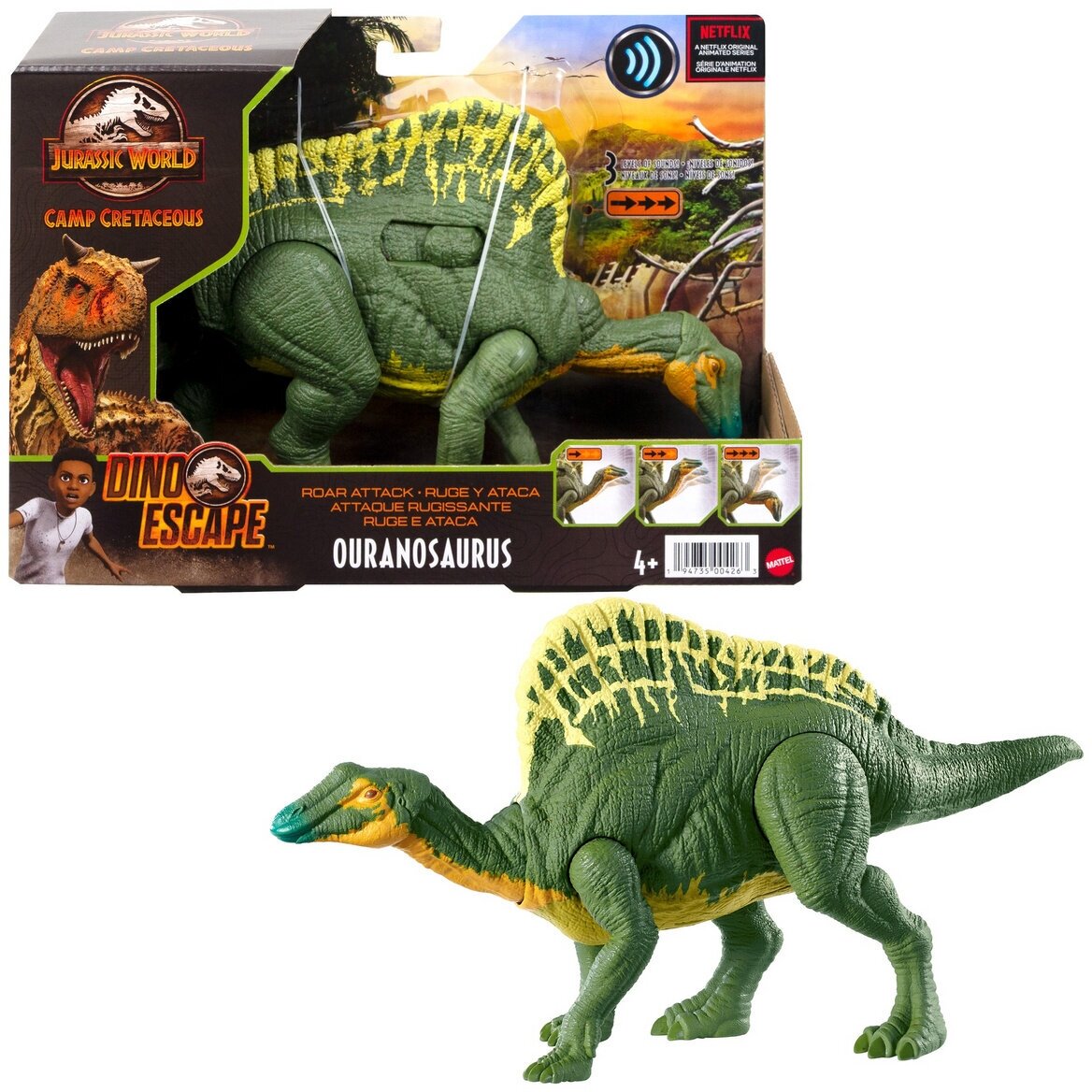 Фигурка динозавра Mattel Jurassic World Уранозавр, Рычащий, GWD06_HBX38