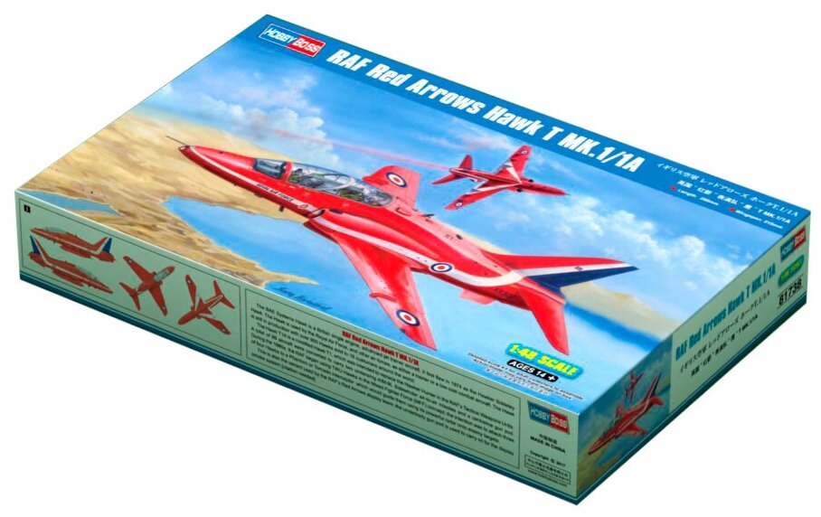 81738 HobbyBoss Учебно-тренировочный самолёт RAF Red Arrows Hawk T MK.1/1A (1:48)