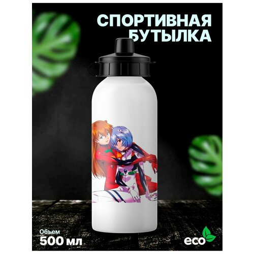 фото Спортивная бутылка для воды аниме евангелион rocket print