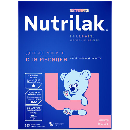 напиток молочный nutrilak premium 3 с 12 месяцев 200 мл Смесь Nutrilak Premium 4, c 18 месяцев, 600 г