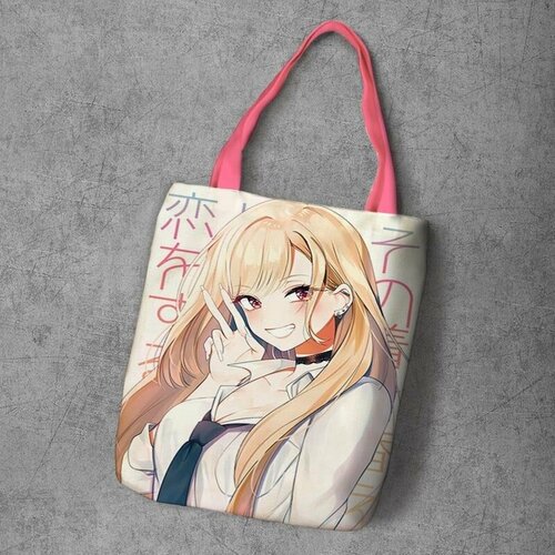 фото Сумка шоппер anime dakimakura, фактура рельефная, мультиколор