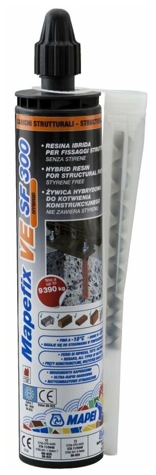 Химический анкерный крепеж Mapefix VE SF 300 MAPEI (300ml)