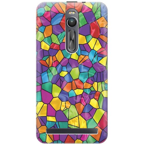 фото Cиликоновый чехол на asus zenfone 2 (ze551ml) / асус зенфон 2 с принтом "яркая мозаика" gosso