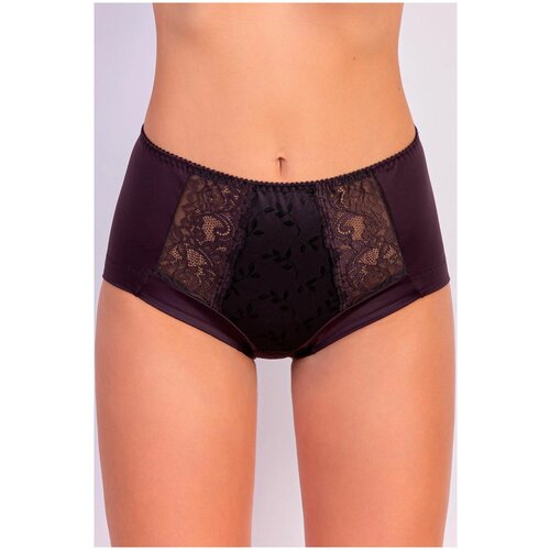 фото Milavitsa трусы слипы с высокой посадкой с кружевом classic elegant, размер 106, эспрессо