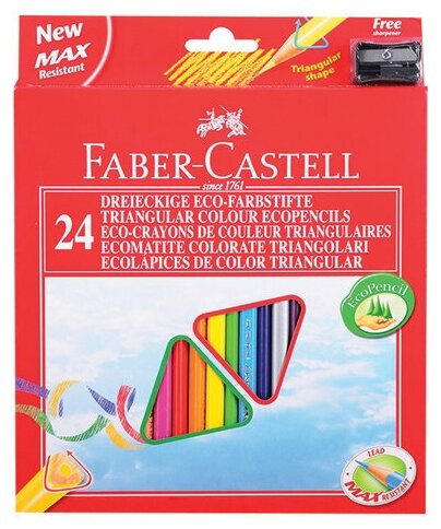 Карандаши цветные Faber-Castell ECO с точилкой - фото №10