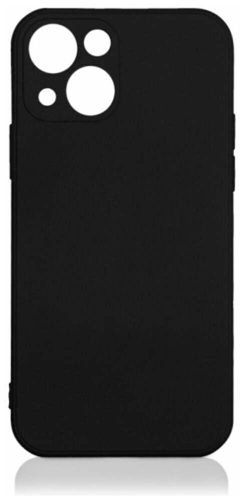 Чехол Red Line для iPhone 14, черный, с микрофиброй - фото №7