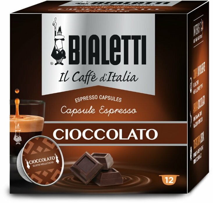 Капсулы Bialetti Cioccolato (12 капсул) для кофемашин Bialetti