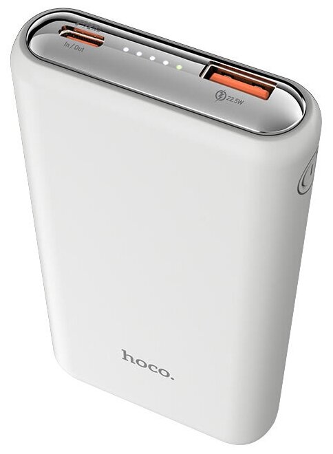 Аккумулятор внешний универсальный Hoco Q1 10000 mAh Kraft compatible PD+QC3.0 power bank (USB:5V-3.0A Max) 20W Белый