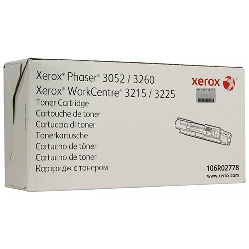 Картридж Xerox 106R02778, 3000 стр, черный тонер картридж cactus cs ph3260 для xerox workcentre 3215 3225 phaser 3052 3260 ресурс 3000 стр