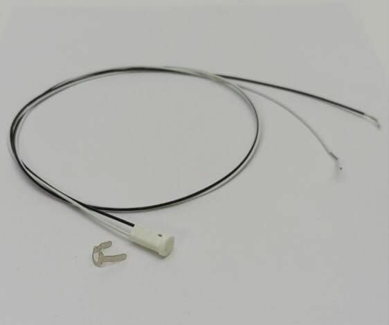 фото Электропатрон G4 0.7м 12В белый керамика с крепежным кольцом