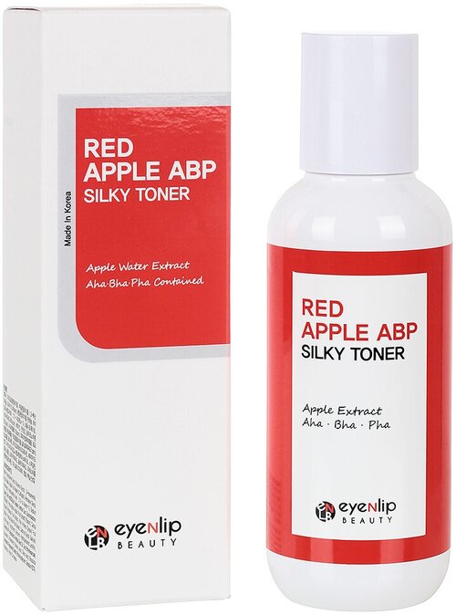 Тонер для лица с AHA, BHA и PHA кислотами и экстрактом яблока Eyenlip Red Apple ABP Silky Toner, 150 мл