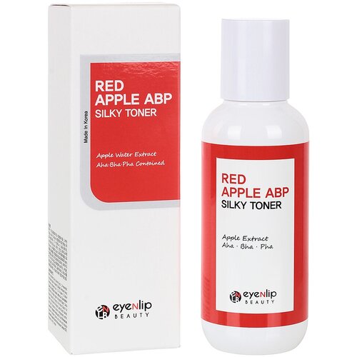 Тонер для лица с AHA, BHA и PHA кислотами и экстрактом яблока Eyenlip Red Apple ABP Silky Toner, 150 мл