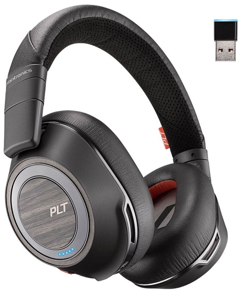 Беспроводные наушники Plantronics Voyager B8200 UC + адаптер для ПК (USB-А), цвет черный (208769-01)