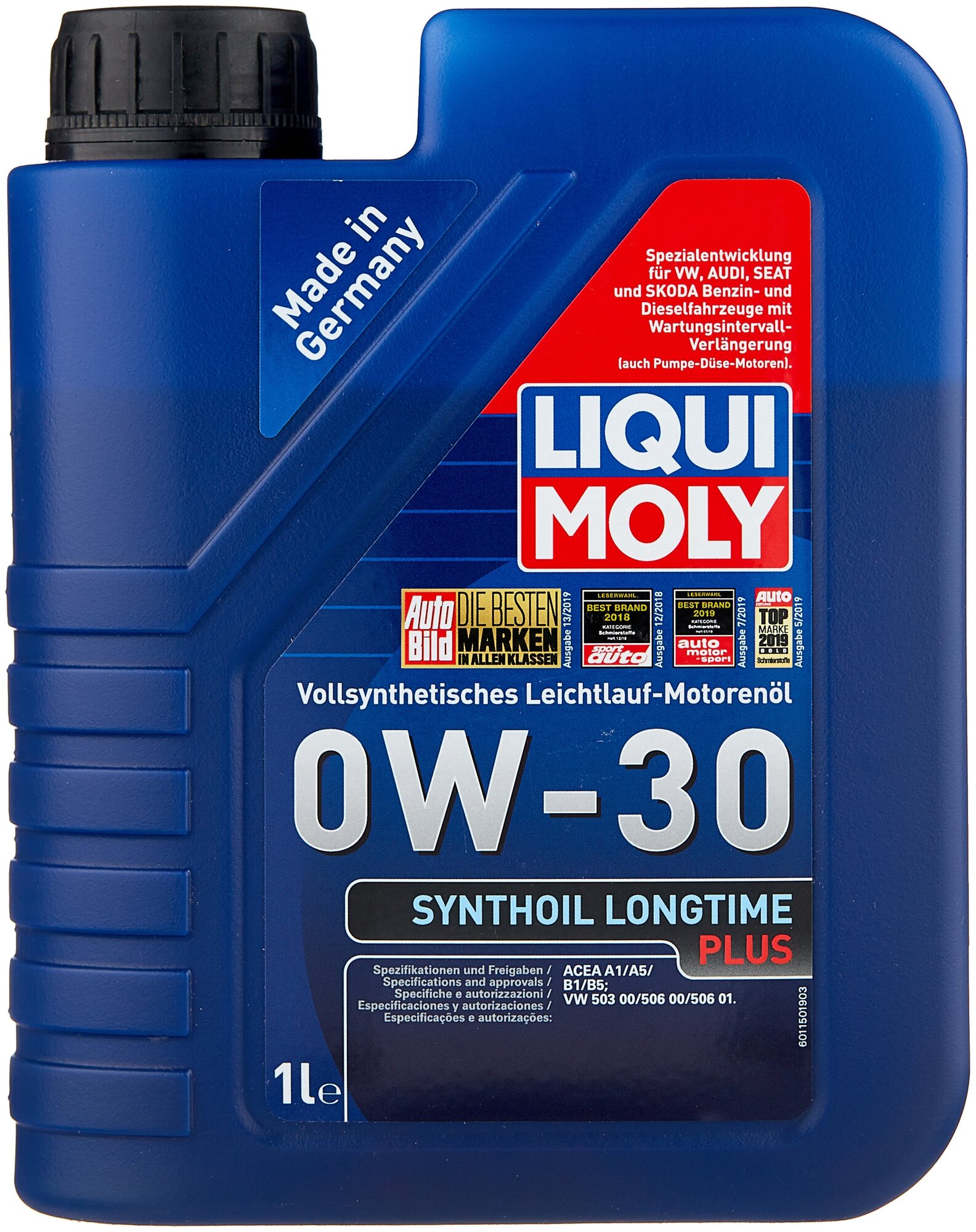 Синтетическое моторное масло LIQUI MOLY Synthoil Longtime Plus 0W-30