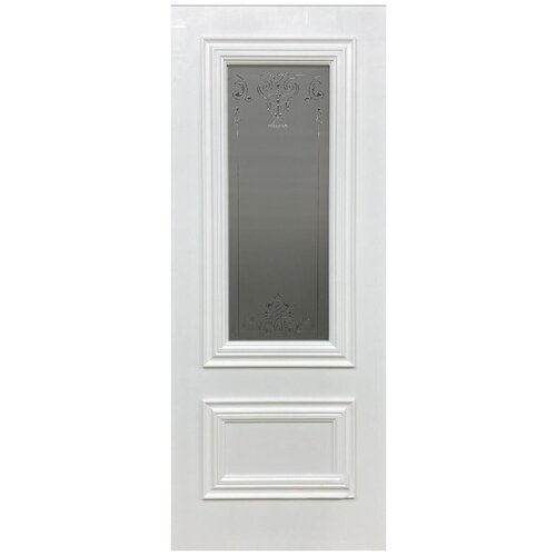 Дверное полотно  Париж  800*2000 Эмаль , цвет белый , стекло Витраж , белое , прозрачное полотно дверное сафари по 800 белое ламинация
