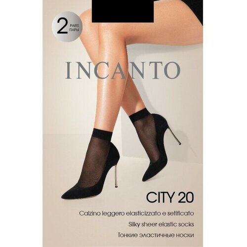 Носки Incanto, 20 den, 2 пары, размер 36, черный