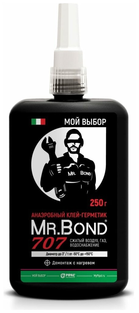 Mr.Bond 707 Анаэробный клей-герметик демонтаж с нагревом 250г MB4070700250