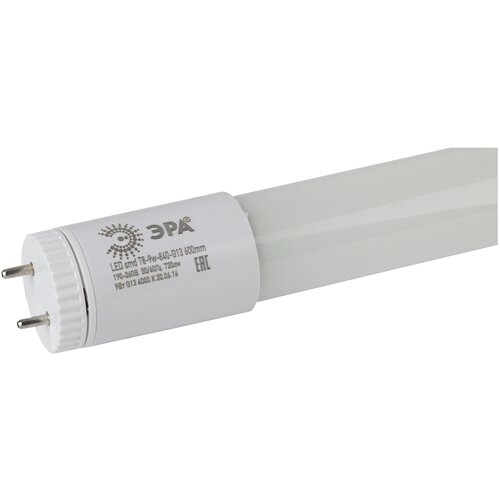 Лампа-трубка светодиодная ЭРА Эко, 18 Вт, 25000 ч, 1200 мм, холодный белый, ECO LED T8-18W-865-G13-1200mm