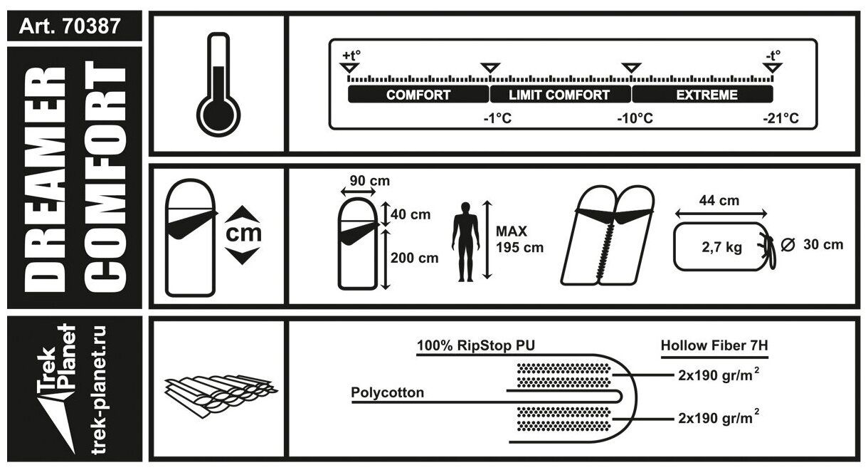 Спальный мешок Trek Planet - фото №17