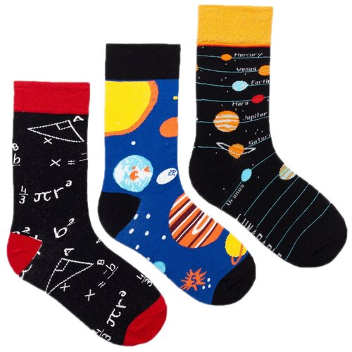 фото Носки lunarable ecrp031, 3 пары, размер 40-43, черный/красный/синий