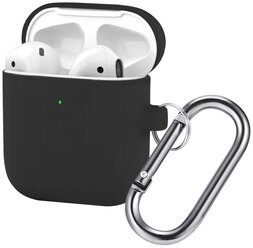 Чехол для Apple AirPods 1/2 силиконовый InnoZone Hang Case - Черный (AP2-20C-MK-01)