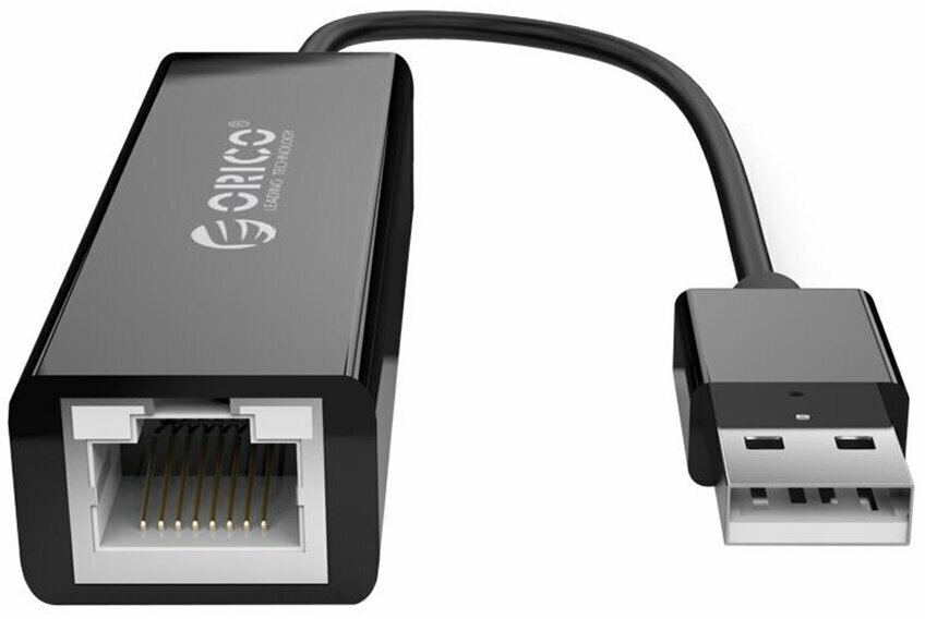 Сетевой адаптер ORICO UTJ-U2-BK, USB 2.0 на RJ-45, Черный ORICO-UTJ-U2-BK