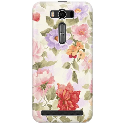 фото Cиликоновый чехол на asus zenfone 2 lazer (ze500kl) / асус зенфон 2 лазер (зе500кл) с принтом "нежные цветы" gosso