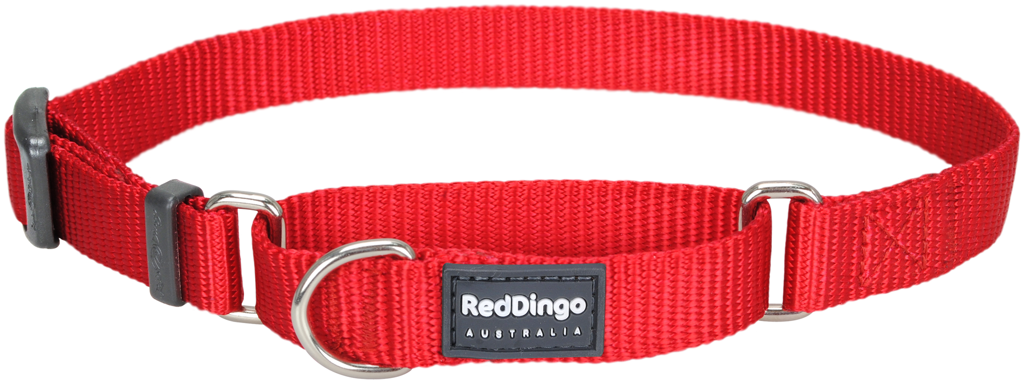 Mартингейл ошейник для собак Red Dingo красный Plain - фотография № 1