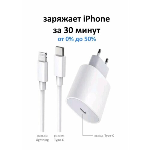 Быстрая зарядка Agiliti для телефонов apple, samsung, xiaomi 20 ватт / мощность 20w / разъем для кабеля type-c